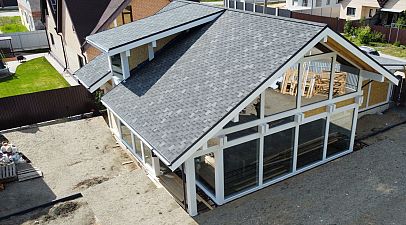 Обзор монтажа фахверк дома Родной